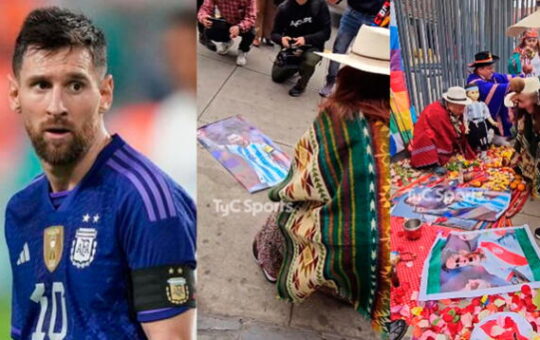 Chamán lanza chicote a foto de Messi para que no meta gol a Perú: “Estamos bloqueando su juego”