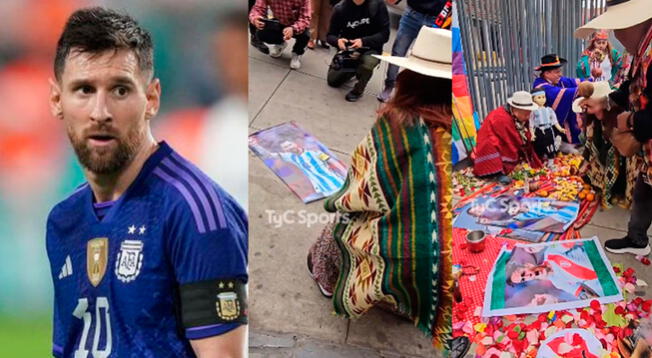 Chamán lanza chicote a foto de Messi para que no meta gol a Perú: “Estamos bloqueando su juego”