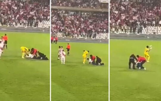 Pedro Gallese le arranchó y lanzó el celular de hincha que entró a tomarse foto con Lionel Messi