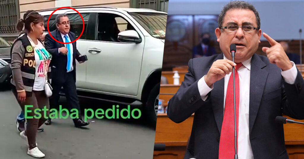 Agentes de Investigación Criminal detuvieron al congresista Luis Picón a su salida del Parlamento