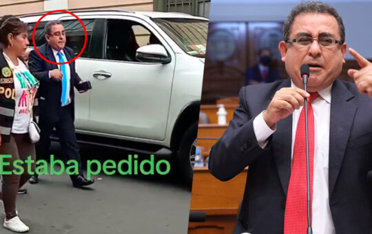 Agentes de Investigación Criminal detuvieron al congresista Luis Picón a su salida del Parlamento