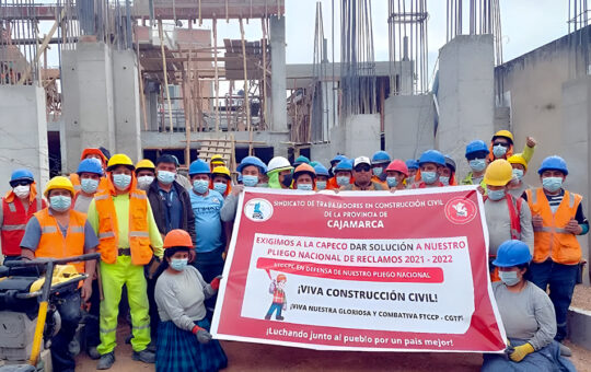 CONSTRUCCIÓN CIVIL DE CAJAMARCA SE ALISTA PARA PARTICIPAR EN MOVILIZACIÓN NACIONAL DEL 20 DE AGOSTO – RCR Peru