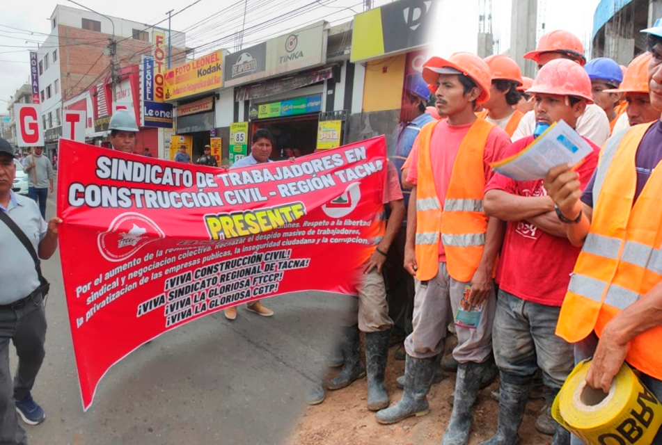 SINDICATOS DE TRABAJADORES EN CONSTRUCCIÓN CIVIL DE TACNA Y TUMBES ANUNCIAN SU PARTICIPACIÓN EN LA MOVILIZACIÓN NACIONAL CONVOCADA POR LA FTCCP ESTE 20 DE AGOSTO – RCR Peru