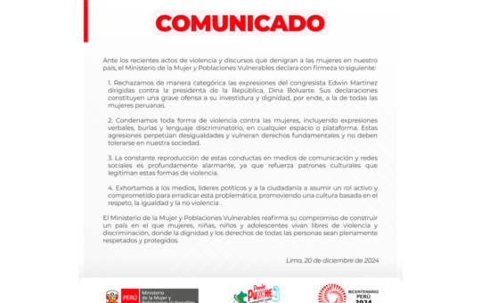 COMUNICADO – RCR Peru