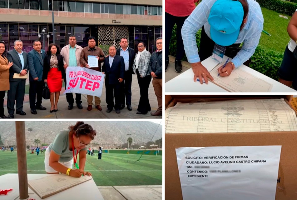 SUTEP PRESENTÓ MÁS DE 30 MIL FIRMAS EXIGIENDO DEROGATORIA DE LEY 32242 LESIVA PARA LOS DOCENTES – RCR Peru