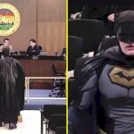 Hombre se disfraza de Batman para protestar contra el ICE en California