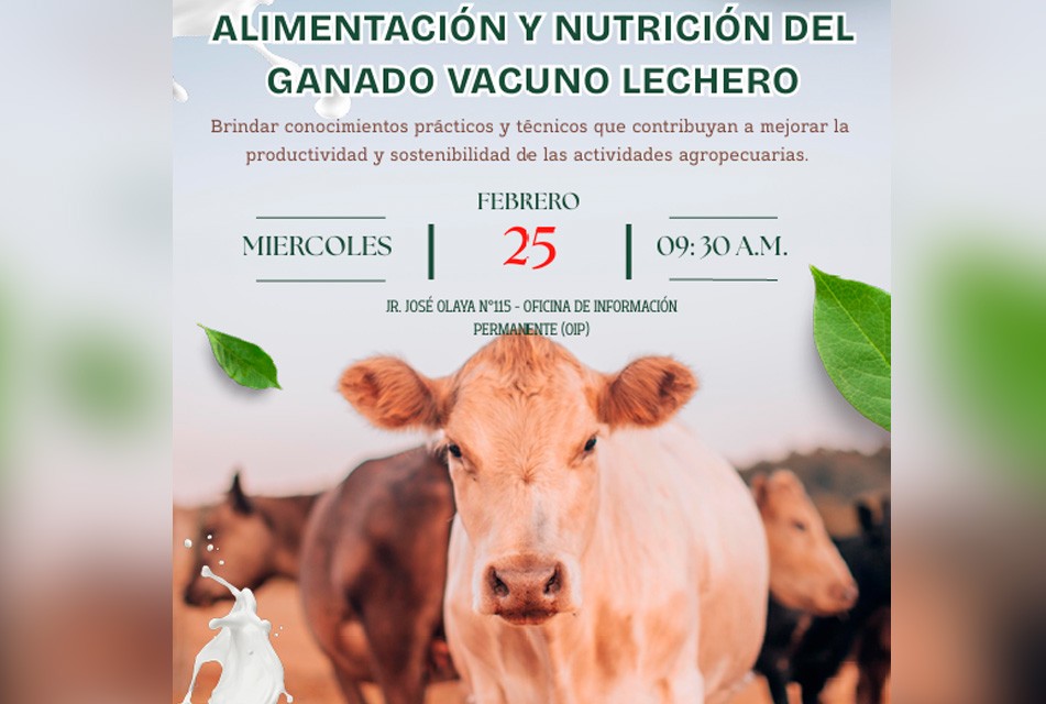 INVITACIÓN A CAPACITACIÓN EN MANEJO DE GANADO MAYOR – RCR Peru