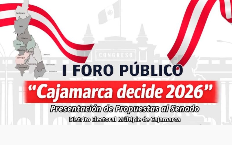 CIERRE DE BRECHAS DE AGUA SEGURA SERÁ PRIORIDAD EN FORO «CAJAMARCA DECIDE 2026» CON CANDIDATOS AL SENADO – RCR Peru