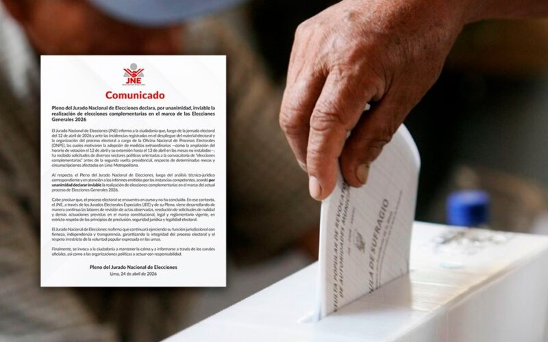 ES ACORDE A LEY DECISIÓN DEL JNE DE DECLARAR INVIABLE ELECCIONES COMPLEMENTARIAS EN LIMA – RCR Peru