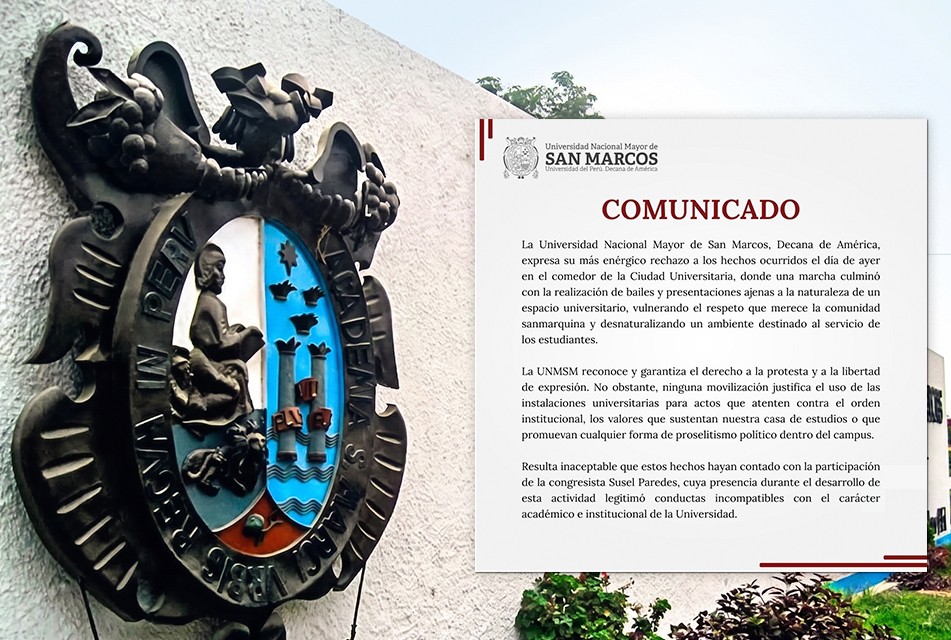 SAN MARCOS RECHAZA BAILES EN COMEDOR UNIVERSITARIO Y CUESTIONA PARTICIPACIÓN DE CONGRESISTA SUSEL PAREDES – RCR Peru